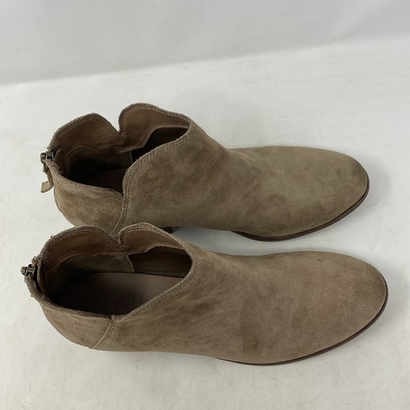 Michael by Michael Shannon Nadya Notch Suede Zippered Ankle Boots - Picture 6 of 8